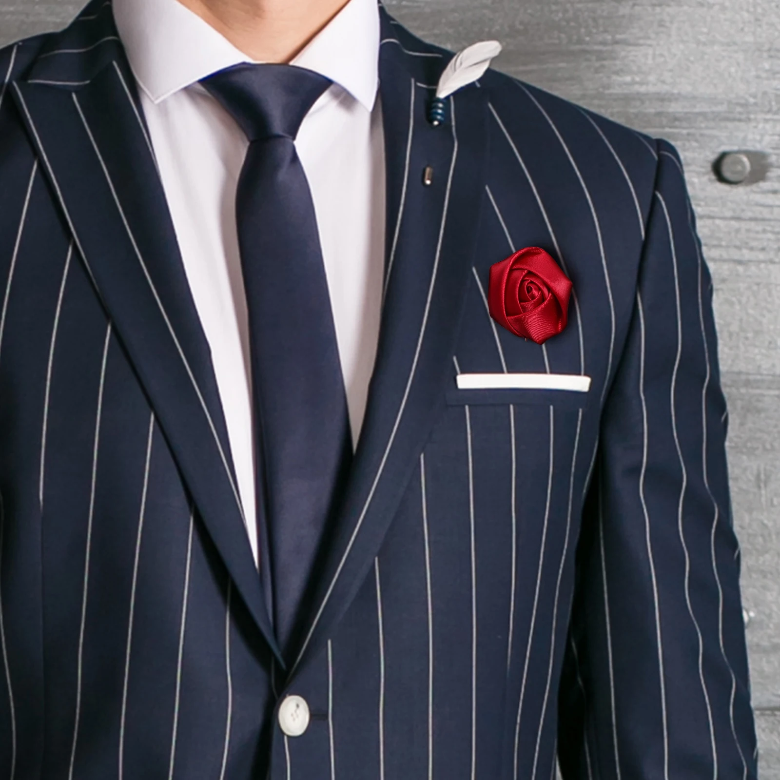 

4pcs Rose Lapel Pins For Men Elegant Suit Brooch Metal Decorative Collar Versatile Boutonniere Flower Pin Formal Business