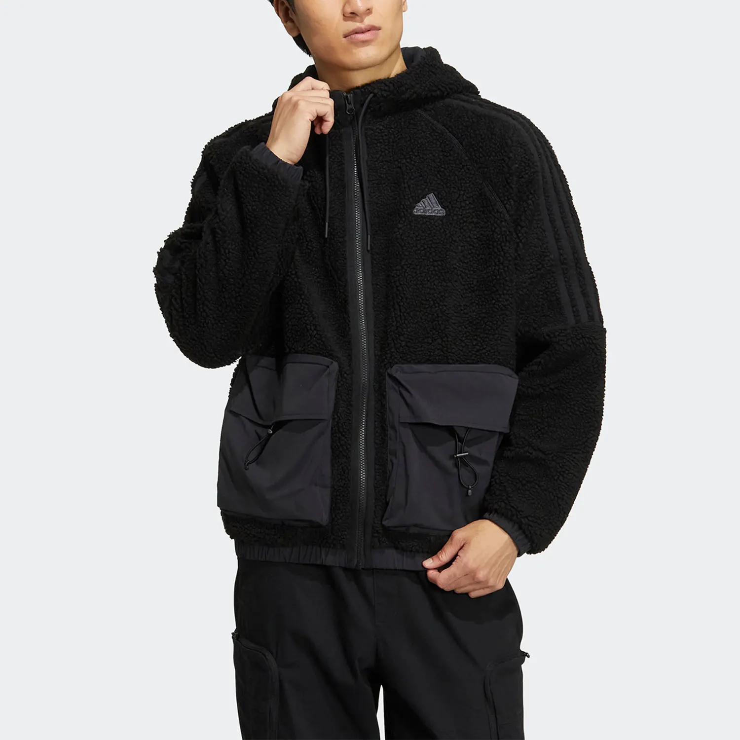 Adidas genuine new warm lamb wool men's sports jacket HR4440