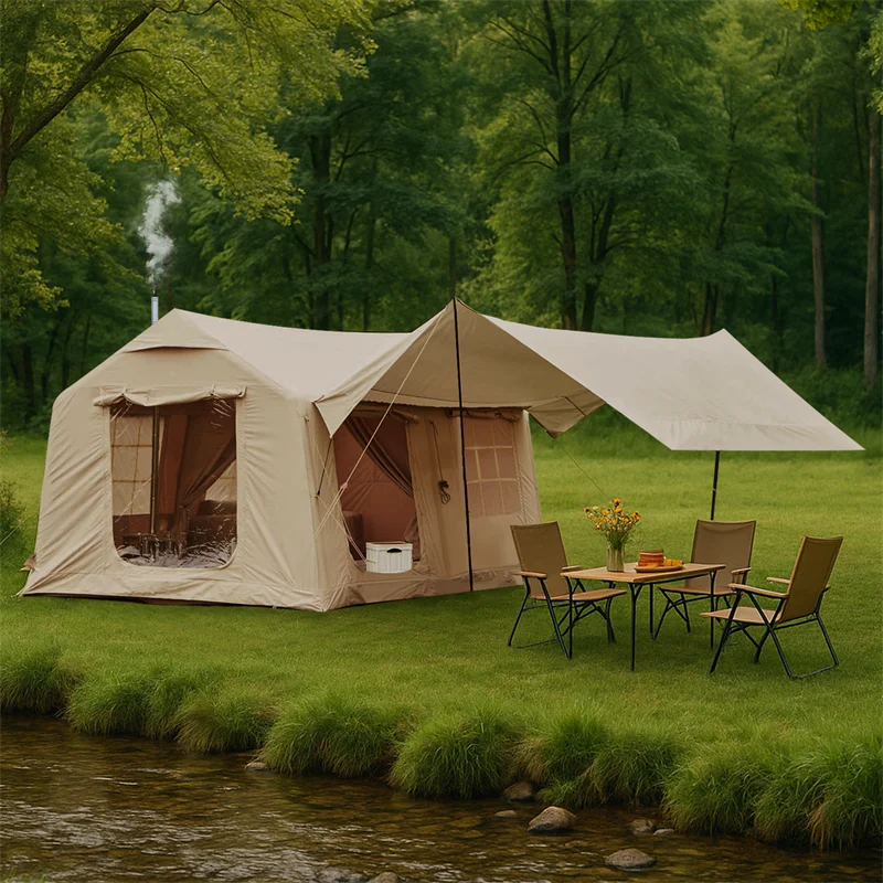 

AA Auto12X Model Outdoor Inflatable Tent 400x300x210cm Spacious Structure Easy Carry Bag Included Camping Picnic Essentials