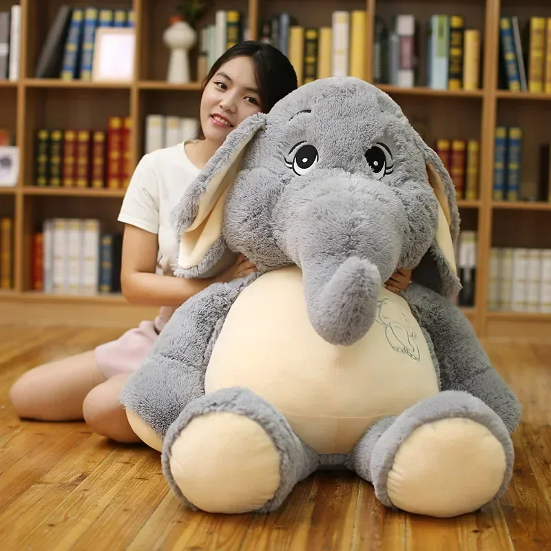

128cm Simulation animal Elephant cotton soft stuffed plush doll model Bed Sleep Hold throw pillow kid birthday gift toy