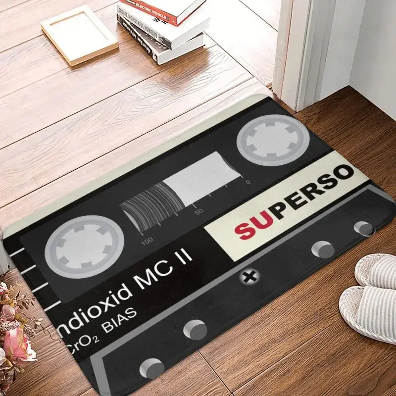 Audio Cassette Mix Tape Doormat Anti-Slip Bathroom Kitchen Mat Garden Garage Door Floor Entrance Carpet Rug