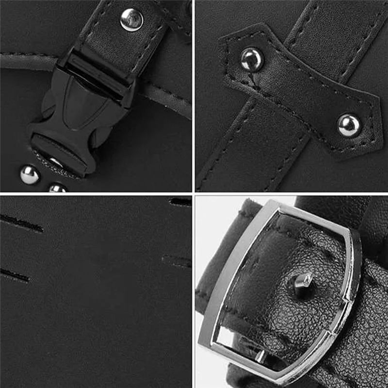 ABOK-Motorcycle Saddle Bag Rocker Bag Side Tool Bag Rocker Bag Bicycle Replacement Accessories Black Versatile view 3