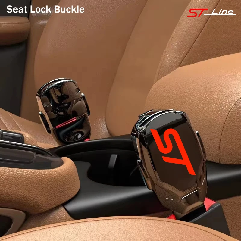 Car Seat Belt Clip Extension Plug Car Safety Seat Lock Buckle For ST Line ST MK3 MK5 Puma Kuga Fiesta Focus MK4 Auto Accessories