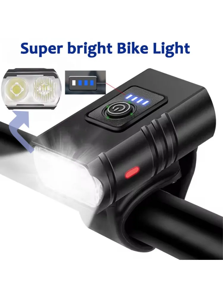 AliExpress NONE Outdoor Bike Light T6 LED Bicycle Front Lamp USB Rechargeable 6 Modes MTB Flashlight for Cycling Bicycle Front Lamp