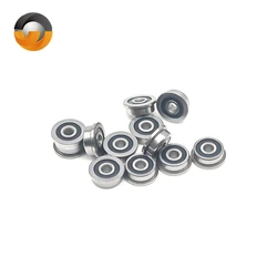10Pcs F623RS Bearing 3x10x4mm Flanged Bearing ABEC-7 Double Rubber Sealed F623 2RS for 3D Printer Ender 3 Extruder Idler Wheel