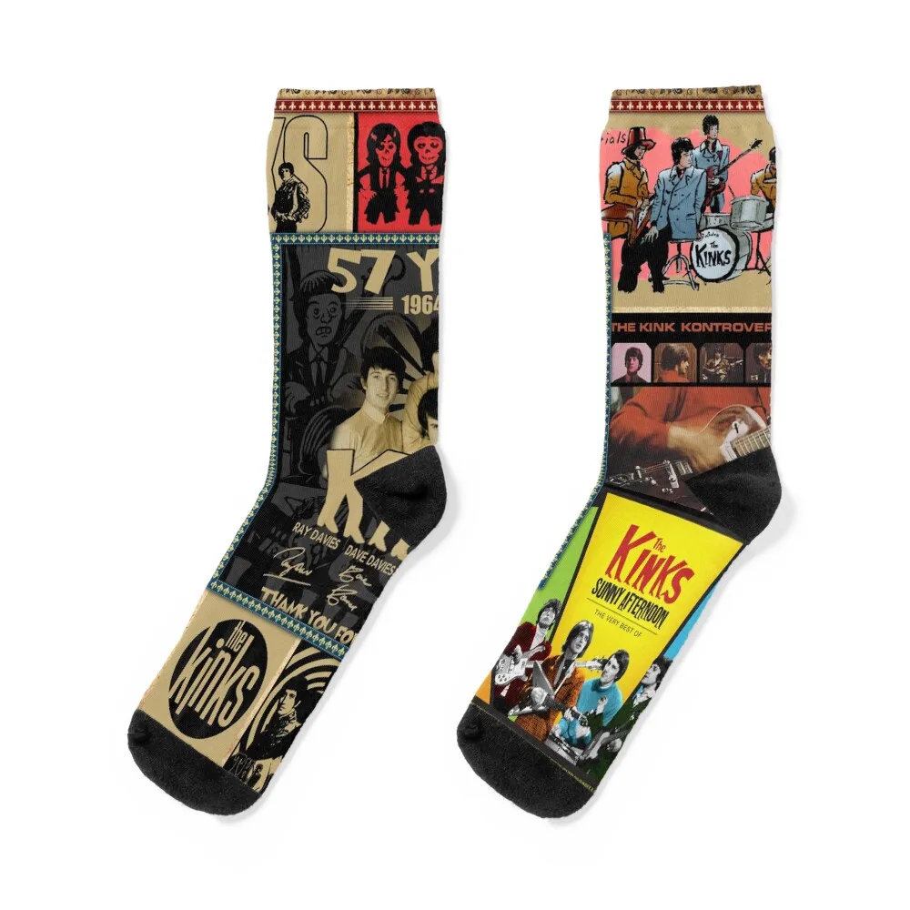 The Kinks Band Photo Collage Socks Heating sock cool halloween heated Socks Male Women's