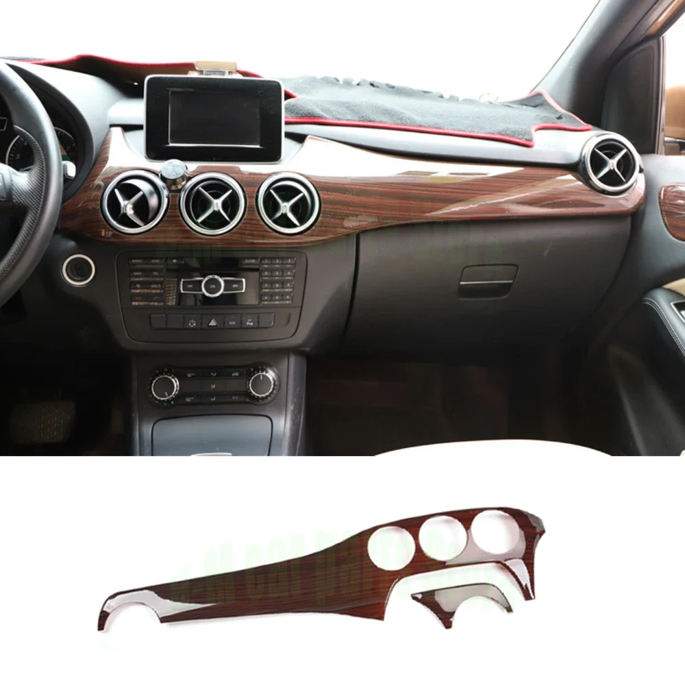2Pcs/Set Carbon Fiber Car Center Console Air Condition Panel Decoration For Mercedes Benz B B180 B200 B260 2012-2019 LHD view 5