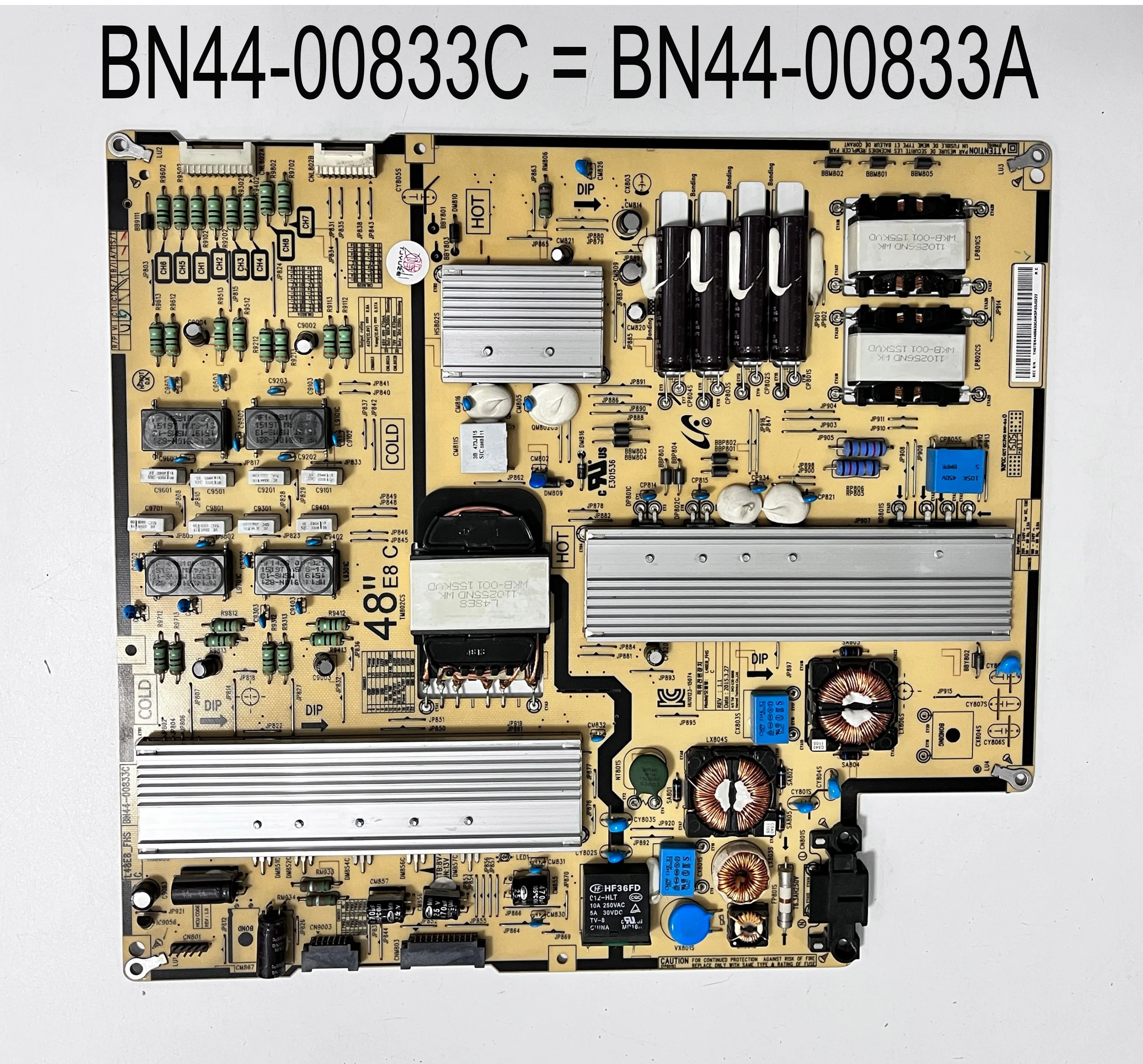 

New Power Supply Board L48E8_FHS BN44-00833C = BN44-00833A Works Properly And Is For LCD TVs UA55JS8000J UA48JS8000K UA55JS8000R