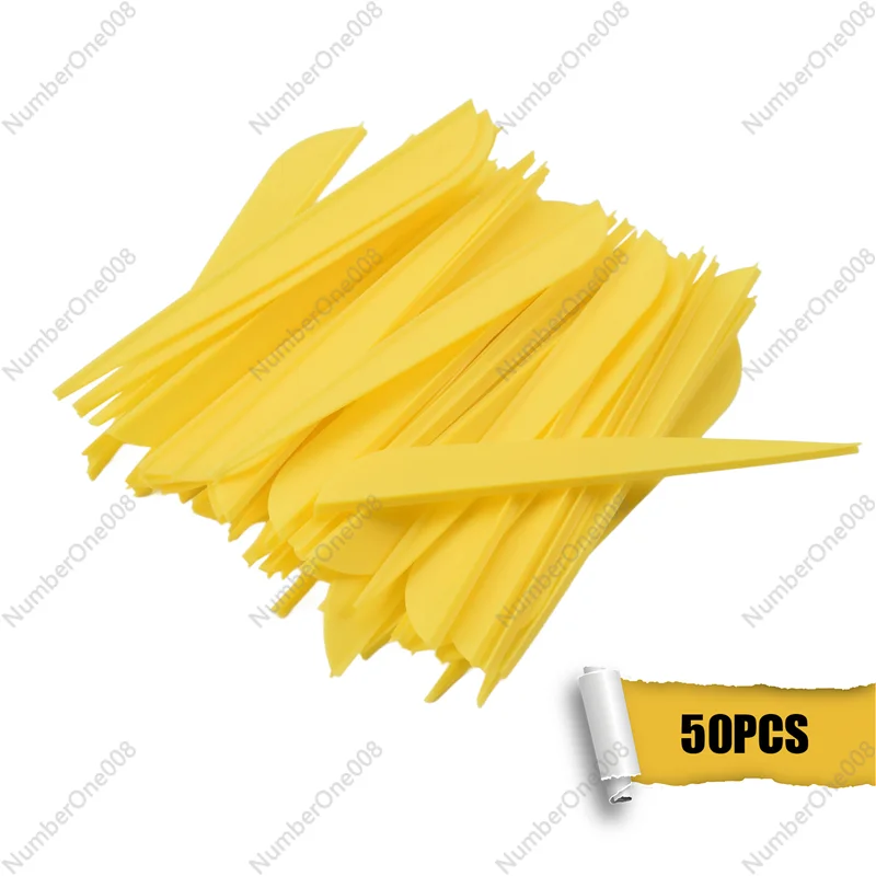 Arrows Vanes 4 Inch Plastic Feather Fletching For DIY Archery Arrows 50 Pack
