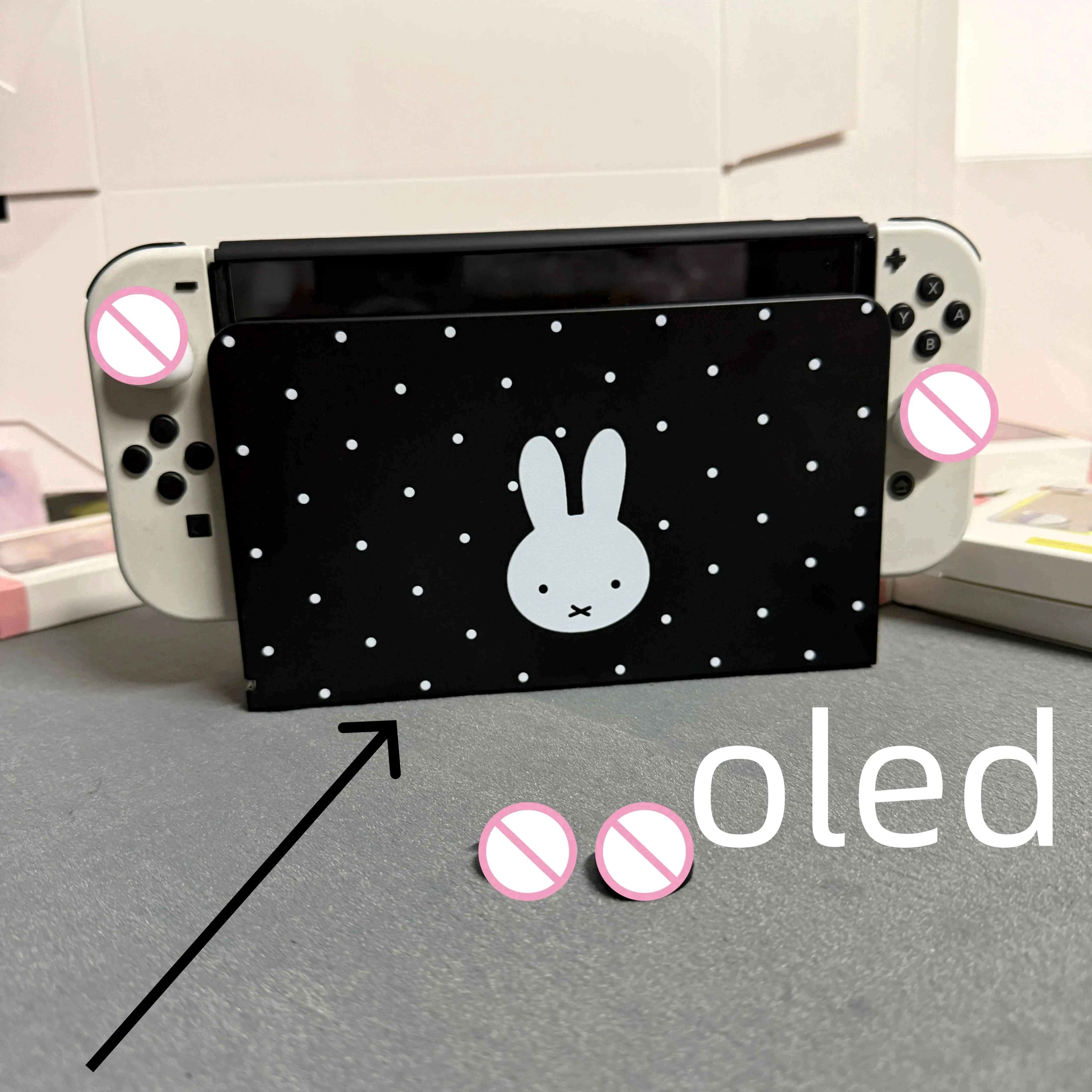 Miffy Polka Dot Switch 2 OLED Case with Thumb Grips