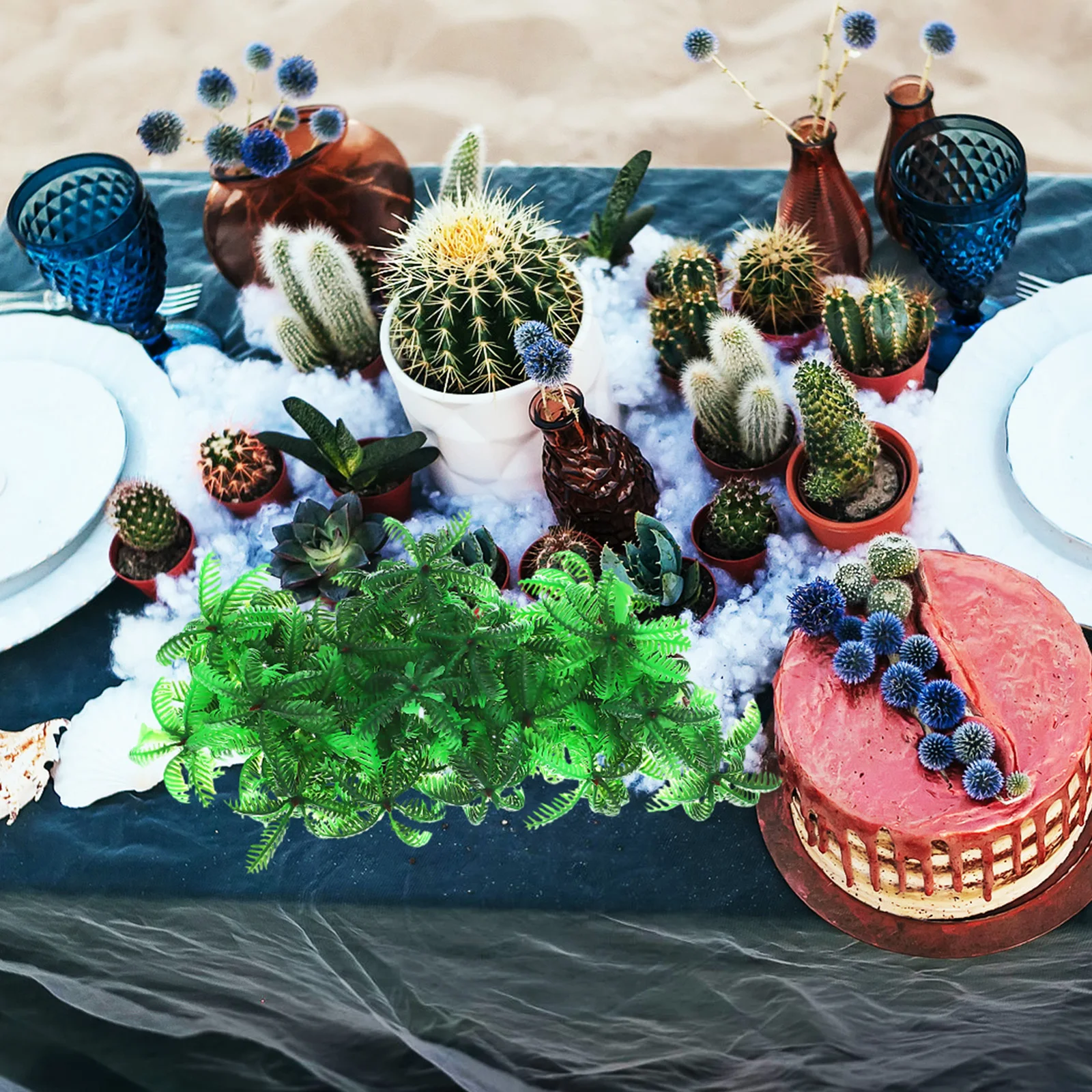 

15Pcs Mini Palm Trees Coconut Cake Toppers Artificial Tropical Decorations for Luau Hawaiian Themed Parties Tree Cupcake Toppers