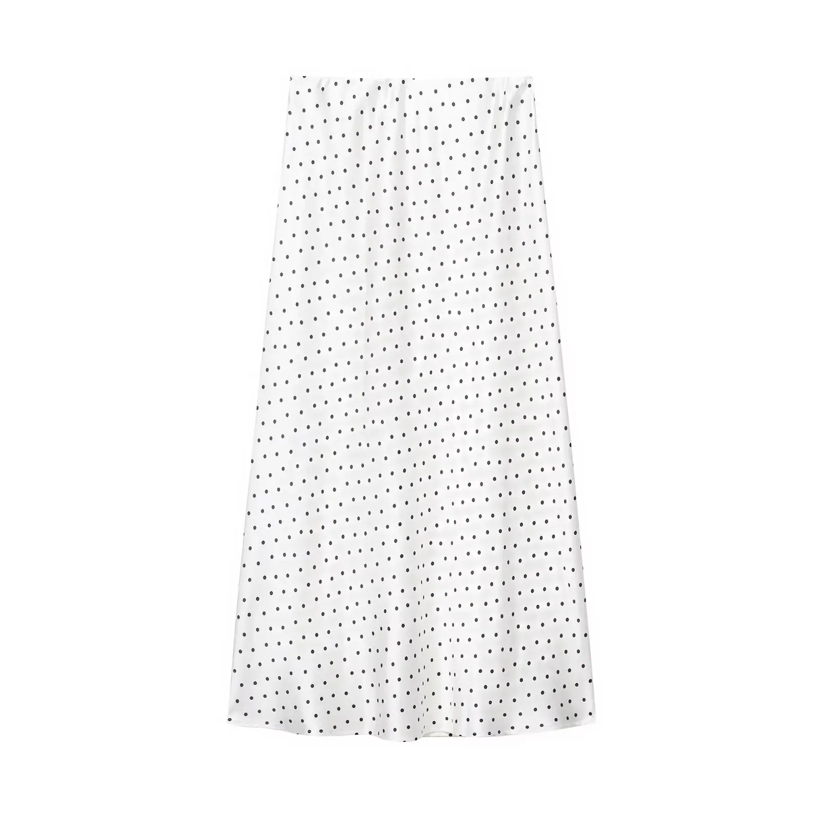 HH Damen Vintage Schwarzes Polka-Dot Mantel-Rock-Set Rollkragen Langarm-Jacke Schmaler Midirock Trendiges Damen High-Street-Outfit – Detail 13