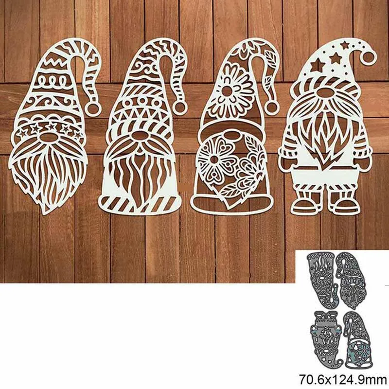 Weihnachtsmann-Metall-Stanzformen, Scrapbooking-Dekoration, Papierkarten, Bastelform, Stanze, Vorlage, Präge-Schablonen, 1 Stück