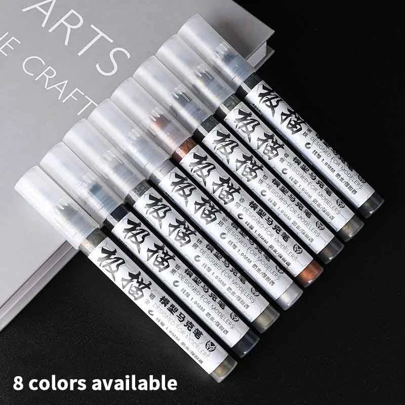 

9 цветов, металлический маркер, 1 мм, светоотражающая ручка для рисования «сделай сам», перманентный маркер, школьная модель, маркировка для рисования