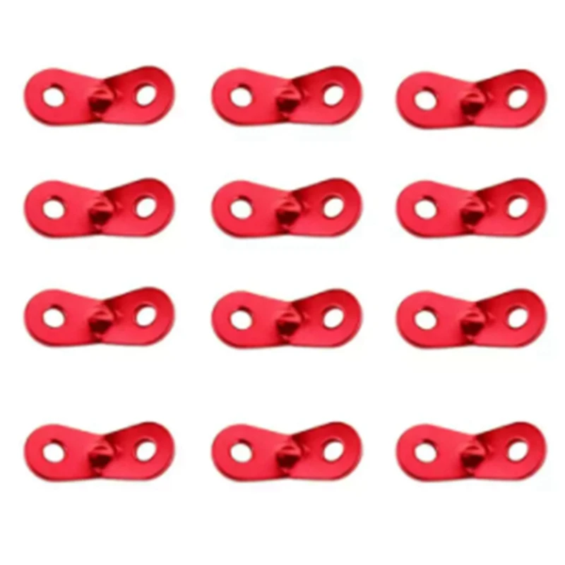 12 Pcs Aluminum Alloy Rope Adjuster Tent Tensioner 2 Hole Rope Adjuster For Tent Hiking And Camping