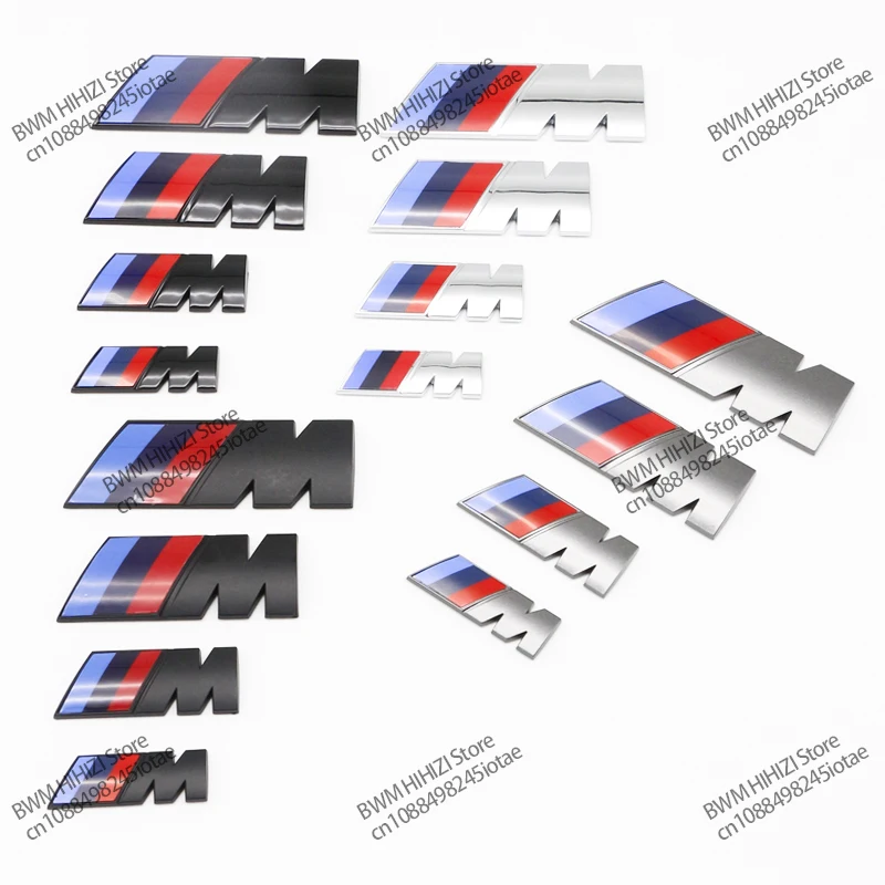 1ชิ้น3D เมตรโลโก้ตัวถังรถป้ายด้านข้างสติกเกอร์ตกแต่งท้ายรถอุปกรณ์เสริมสำหรับรถ BMW M X1 X3 E71 X7 X5