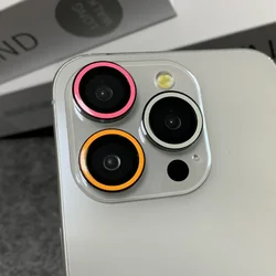 2-3Pcs Luminous Ceramic Camera Protector Film For IPhone 16 15 Pro Max 15 16 Plus Lens Ring Tempered Glass Glowing Cap