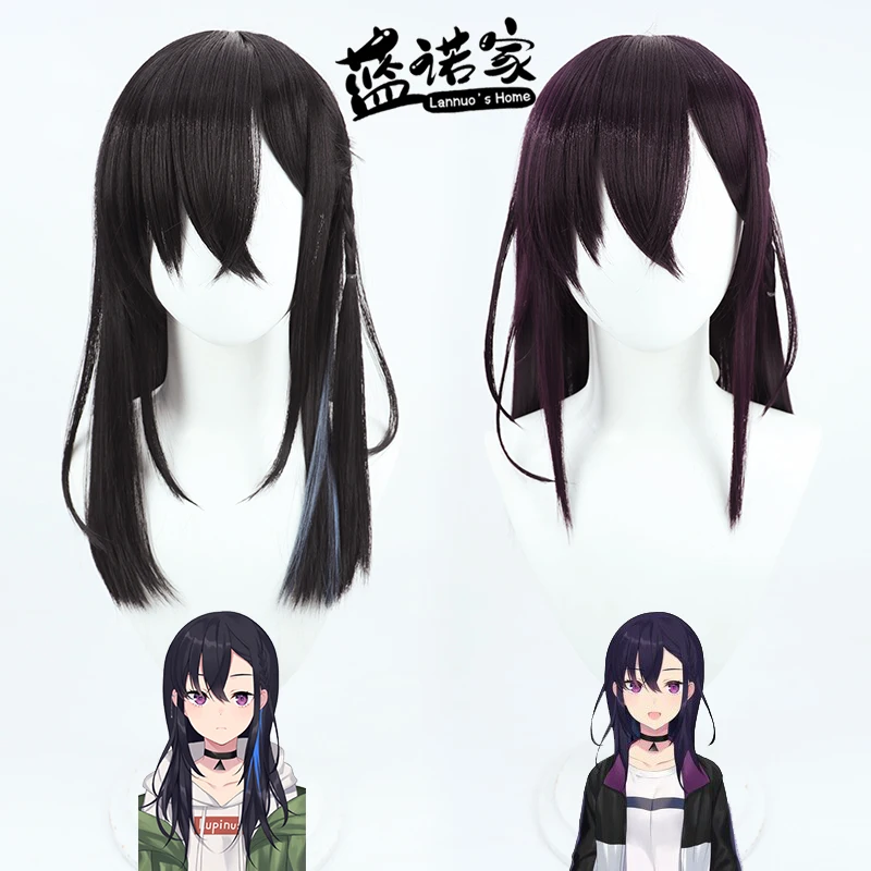 Virtual YouTube Vtuber Ichinose Urara Cosplay Wig Halloween Carnival Party Props Synthetic Hair Heat Resistant Fiber + Wig Cap