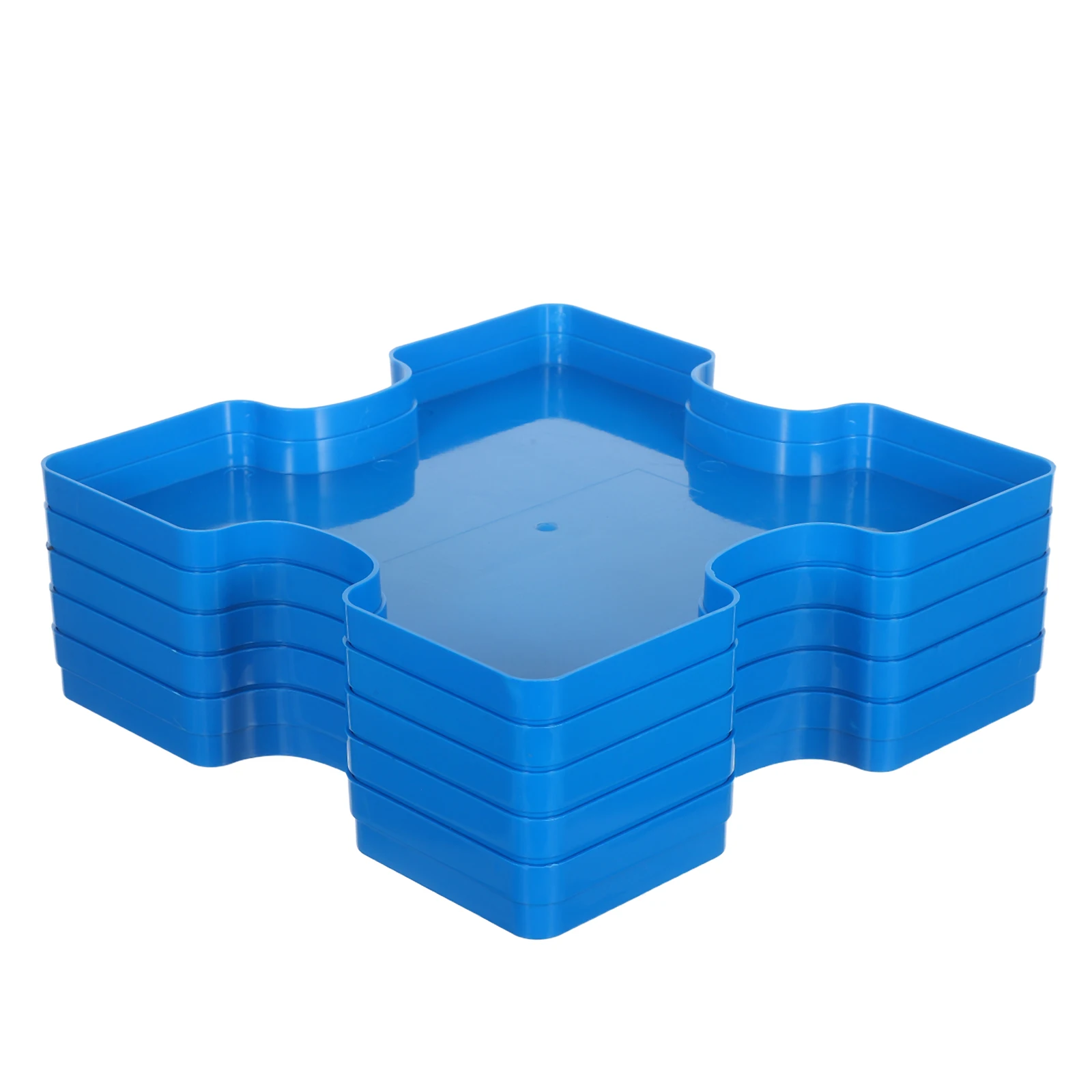 5 pezzi vassoi di smistamento vassoi puzzle impilabili per l'organizzazione di pezzi tavole di immagazzinaggio puzzle in plastica riutilizzabili con coperchi per bambini