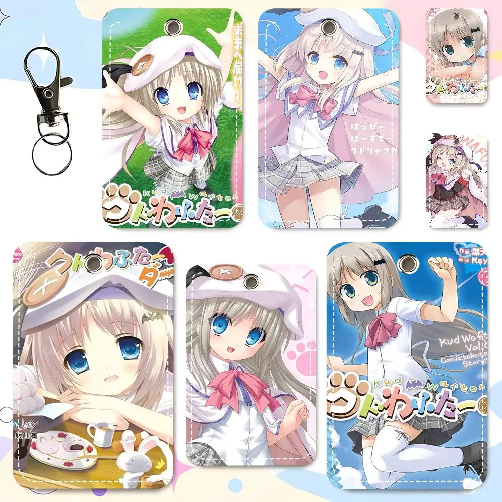 1pc Game Kud Wafter Card Case Keychain Access Card Bag Key Tag Ring Leather Card Holder Key Ring Access