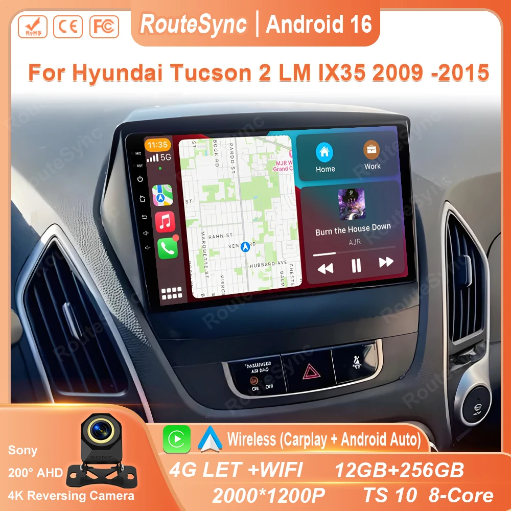 

For HYUNDAI TUCSON IX35 2012 2013 2014 2015 8Core 4G WIFI Android 16 Car Multimedia Stereo Car DVD Player Navigation GPS Radio