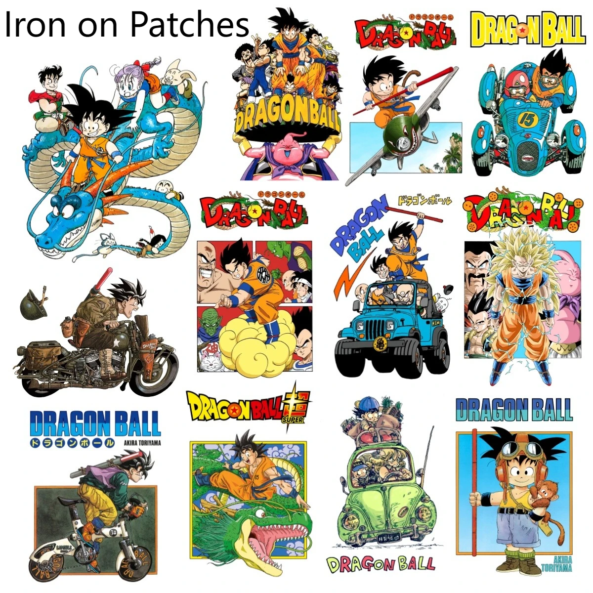 

Dragon Ball Iron on Patches Son Goku Cartoon Heat Transfer Sticker Clothe T-shirt Bag DIY Decoration Applique Children's Gifts