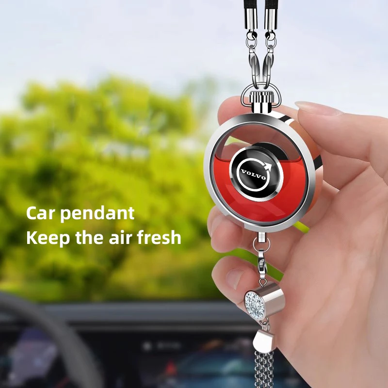 Car Perfume Pendant Air Freshener Hanging Perfume Empty Bottle Diffuser For Volvo EX30 EX90 EM90 C40 S40 S80L XC-Classic V60 V40