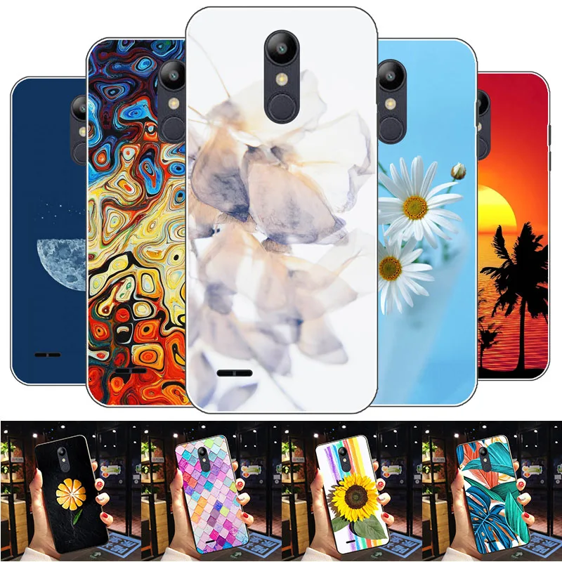 For LG K9 Case Soft Painted Wolf Silicone Black Covers Cases Shockproof Funda LGK9 Shell For LG Aristo 2 Aristo2 Plus K8 2018