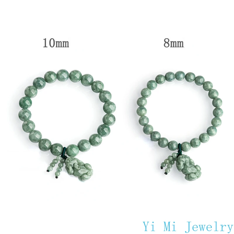 New Burmese Jade Pixiu Bracelets Chinese Green Gemstones Women Real Bracelet Jewelry Natural Jadeite Bead Accessories Designer