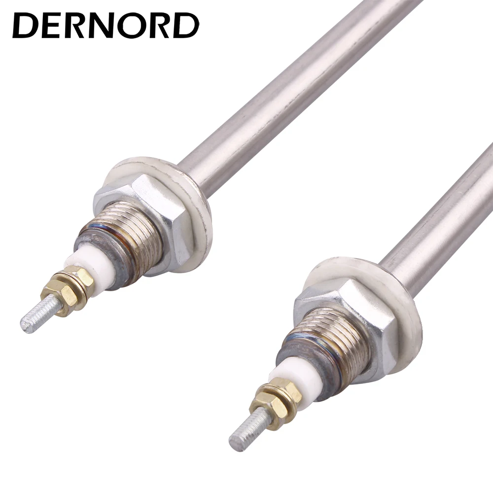 DERNORD U Type Electric Water Heating Element 220V Stainless Steel304 M16 M18 Thread 1KW/1.5KW/2KW/3KW/4KW Boiler Tubular Heater