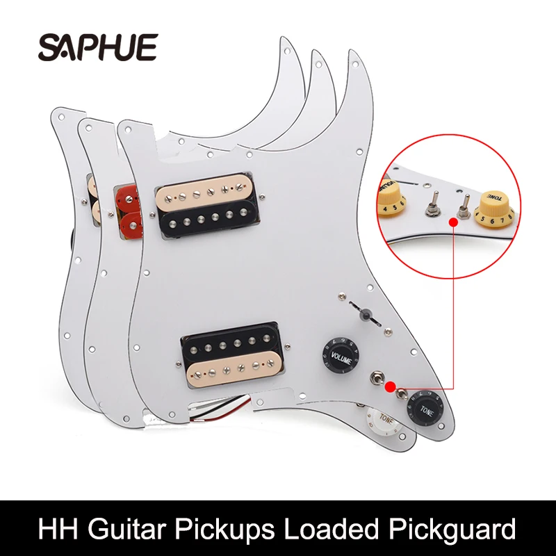 Humbucker Coil Splitting Pickguard HH Guitar Pickguard, Electric Guitar Pickguard, Two Humbucker Loaded Prewired Scratchplate