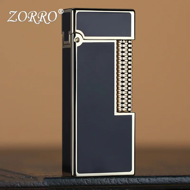 

ZORRO High-end Kerosene Lighter Narrow Metal Grinding Wheel Side Slip Ignition Retro Men's Business Gift Classic Model with Box