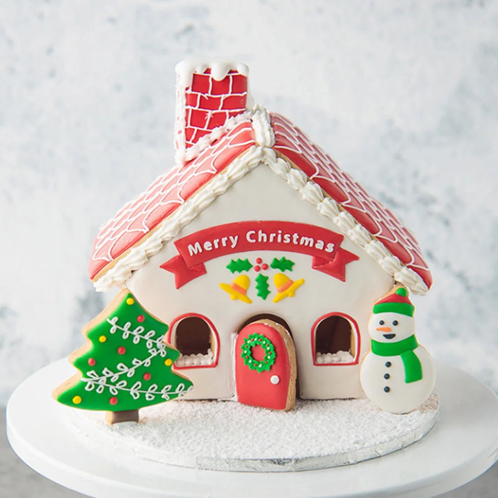 Juego de cortadores de galletas de Navidad, Mini muñeco de nieve de jengibre, molde de plástico para galletas DIY para azúcar, flores, sándwiches, Sushi, 8 Uds.