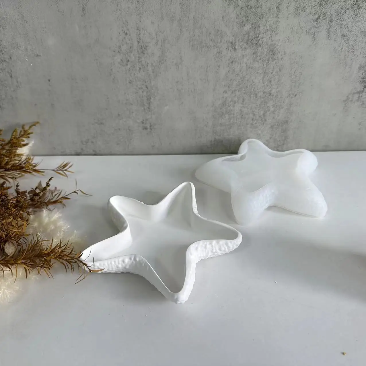 Starfish Storage Bowl Silicone Mold Concrete Jewelry Plate Mold Bowl Dish Tray Plaster Epoxy Resin Creative Art Craft Home Decor