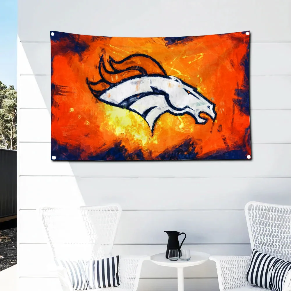 DenverS BroncoS Garage Decoration Motorcycle Flag Skateboard for You Beer 4th of July Decorations Lgbt Flag to Hang Fallout Home