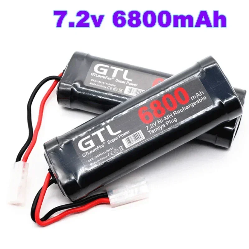 100% original 7.2v bateria 6800mah nimh baterias pacote para rc carro caminhão buggy barco tanque ni-mh baterias cinza ceia potência