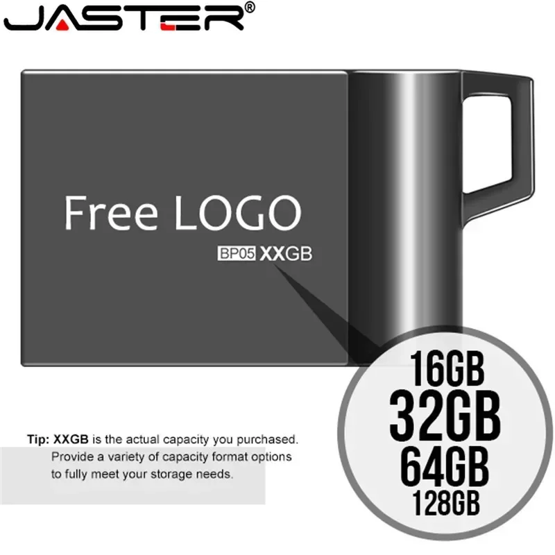 JASTER USB2.0 Flash Disk Mini Metal 4 ГБ 8 ГБ 16 ГБ 32 ГБ Пользовательский логотип Память 4 ГБ envio gratis Pen drive 8 ГБ Бесплатная брелок 16 ГБ