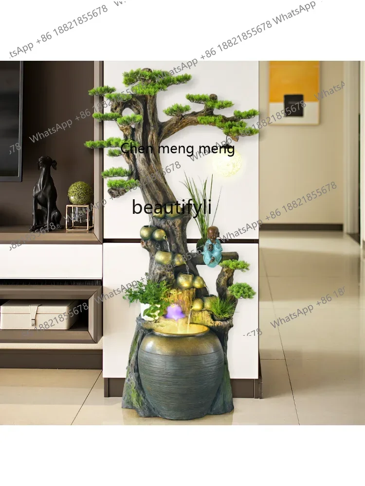 ss7486 Pachira Macrocarpa Lucky Tree Flowing Water Ornaments Company Opening Gifts Home Living Room Facade Shop Ornament Furnish