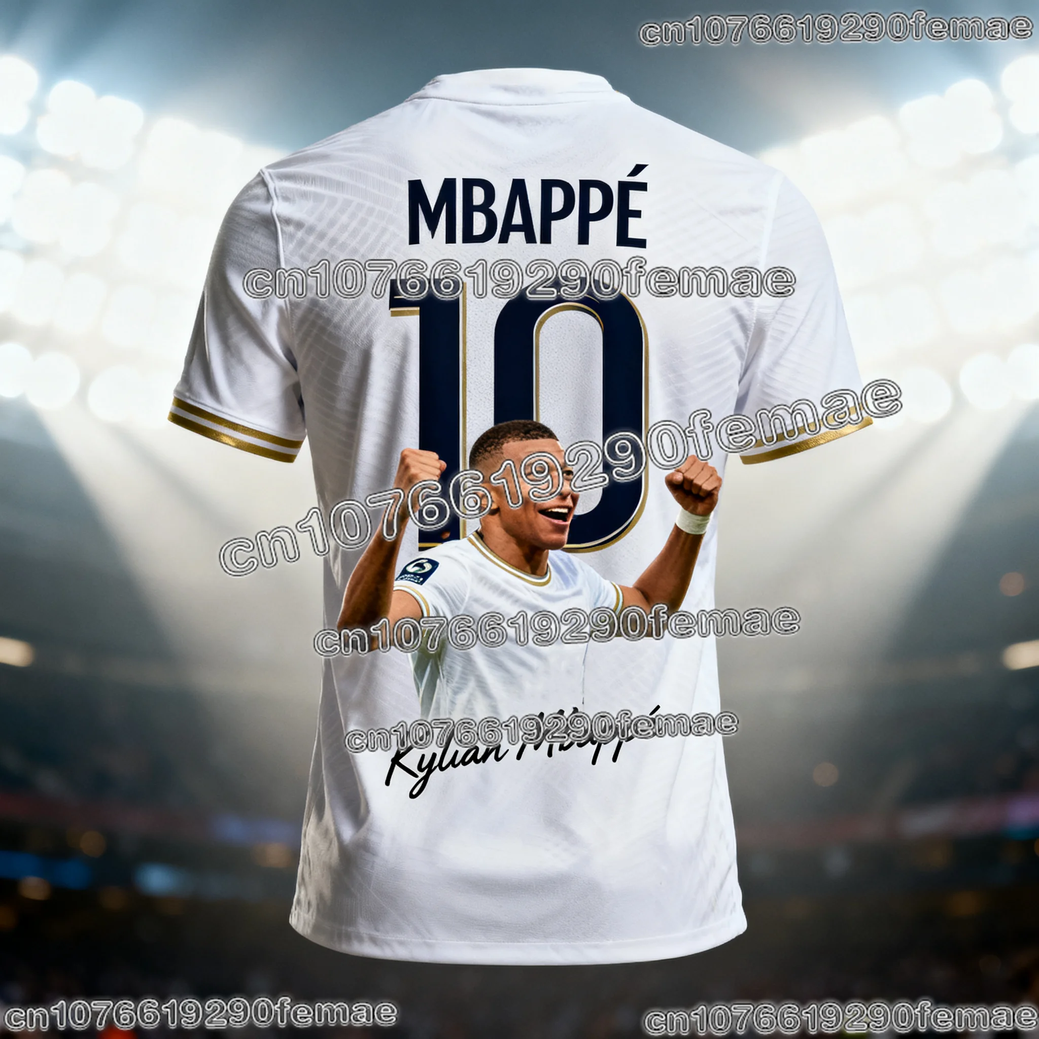 2026 مجموعة MBAPPÉ التذكارية الجديدة لكرة القدم جيرسي الرجال نجم مطبوعة في الهواء الطلق تنفس ملابس رياضية عصرية #3