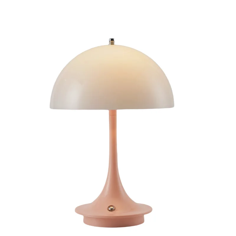 

Nordic cream wind charging mushroom night light modern touch eye protection desk bedroom bedside table lamp