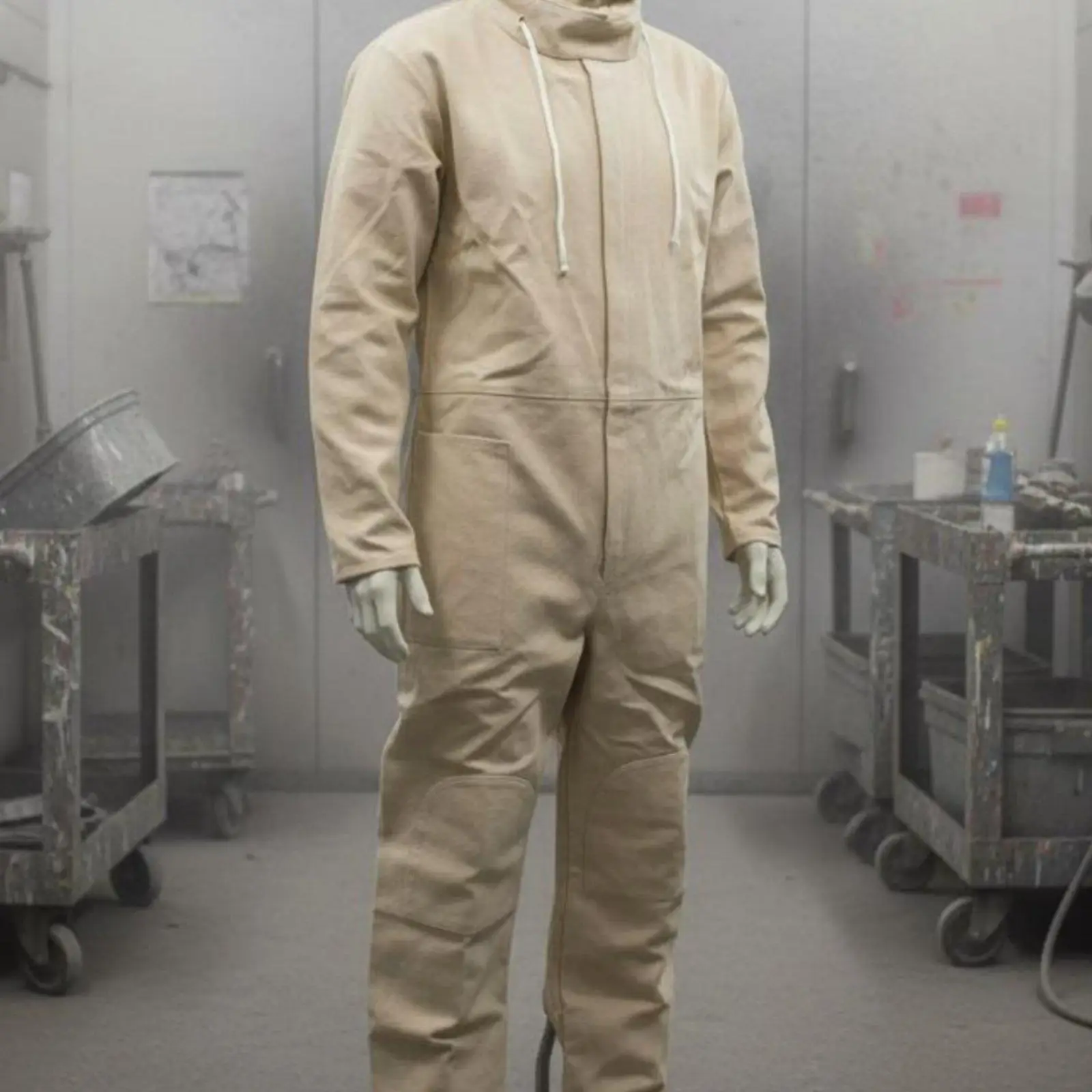 Canvas Sandblasting Suit Durable Full Body Protective Workwear for Grit Propulsion and Grinding Workshops