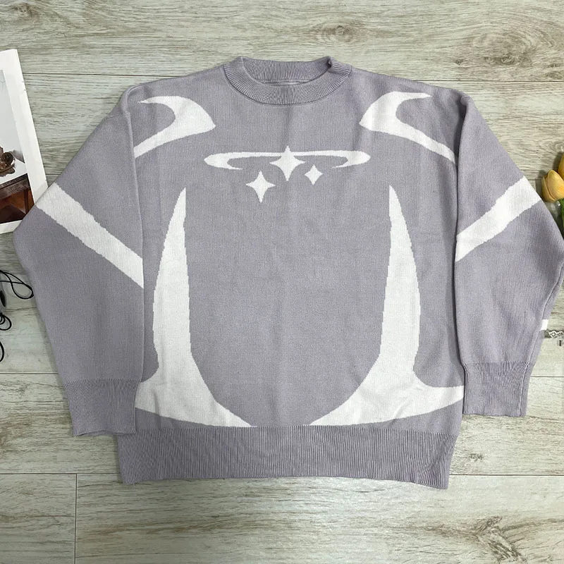 Y2K-suéter de punto Retro de Hip-hop para hombre y mujer, Top holgado a la moda Harajuku, suéteres informales de calle para otoño e invierno