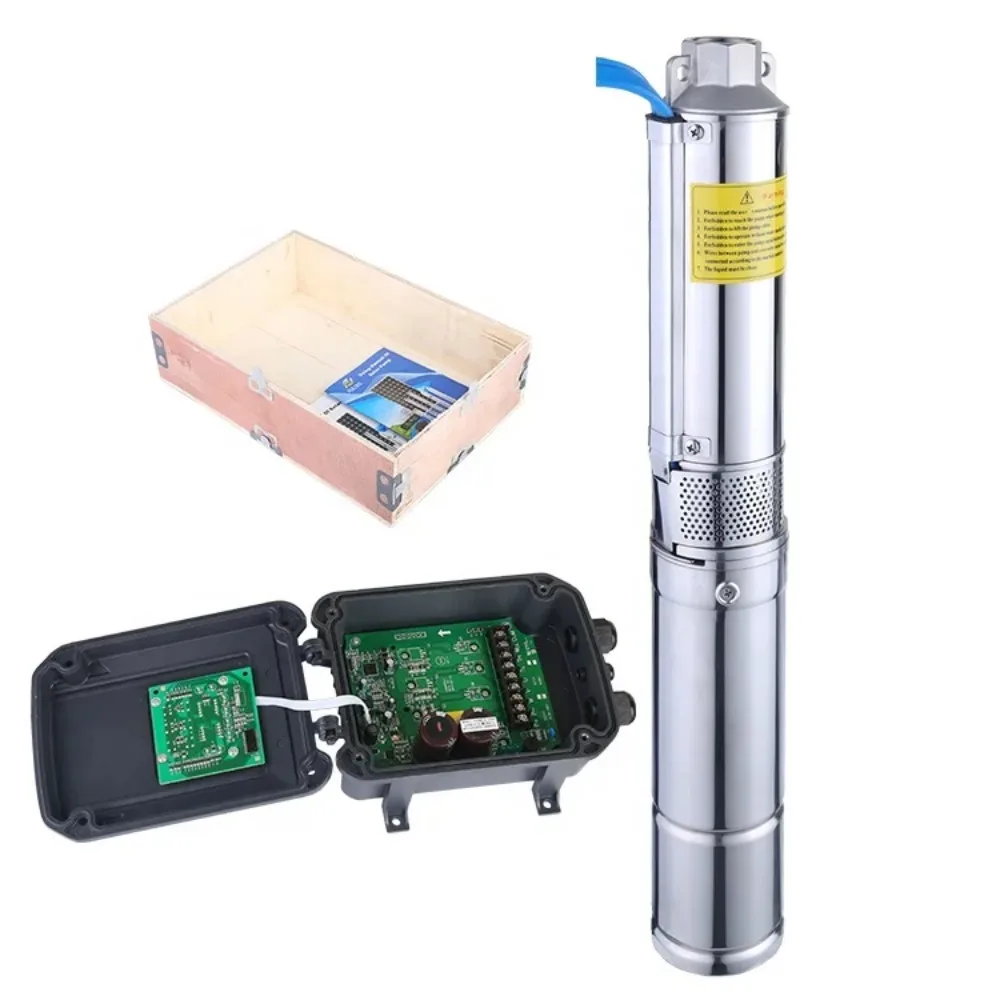 china solar deep well submersible pump 1hp  submissible bore water  dc 48v 80 meters head    for farming