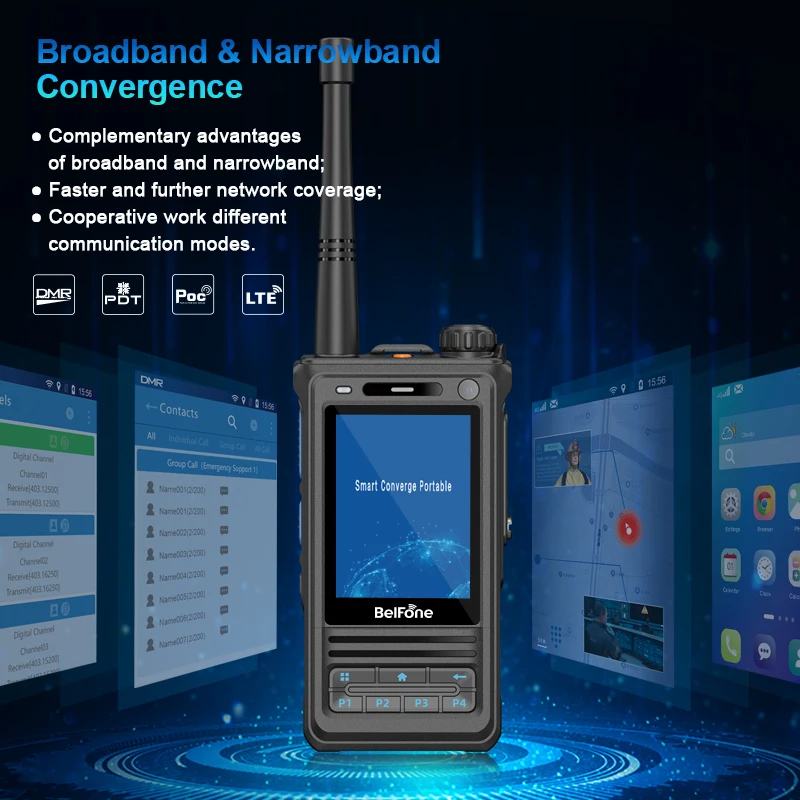 odowe radio DMR PoC BF-SCP810 3W 4G LTE GSM WCDMA radio telefoniczne radia sim ptt 5W Android 8.1