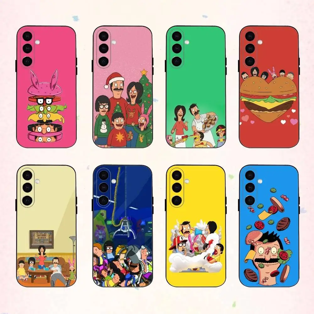 

Cute F-Funny Family Bob's Burgers phone Case For Samsung Galaxy A73,A72,A71,A70,A53,A52,A51,Others Soft Black Shell
