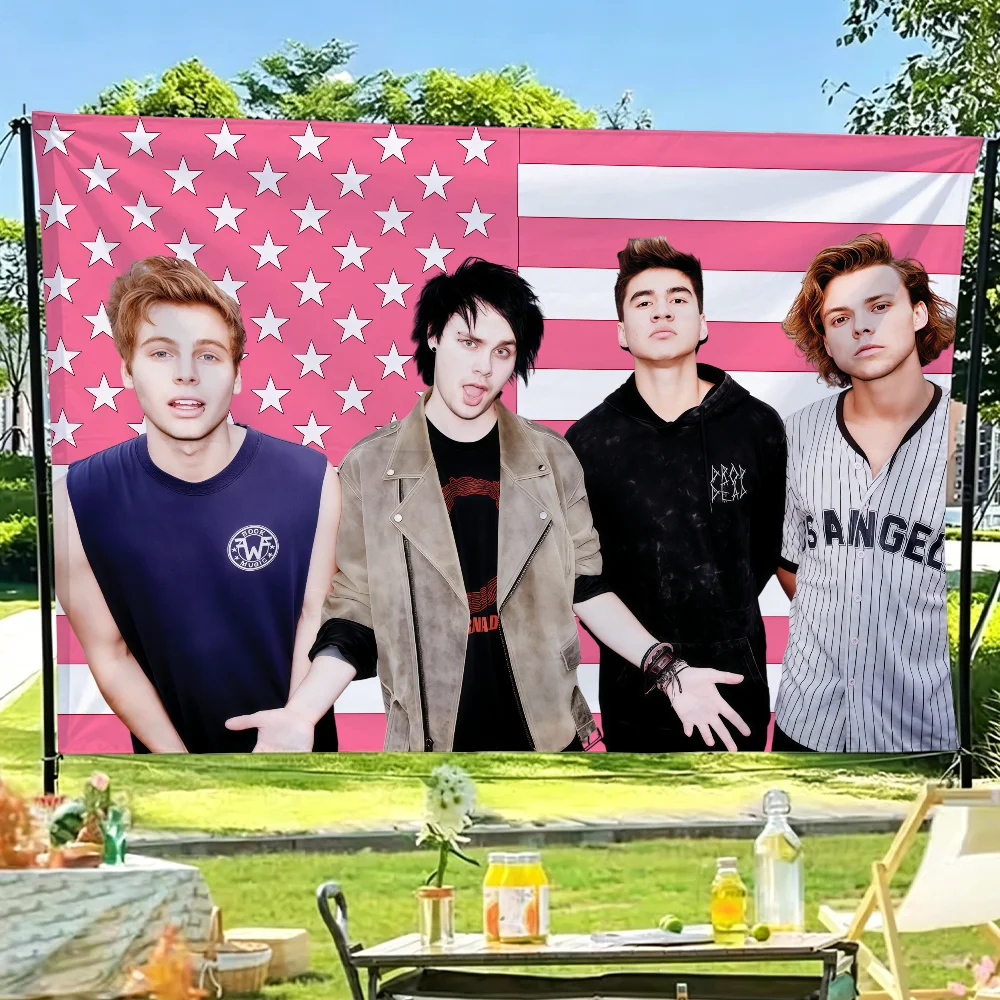 Band 5 S-Seconds of S-Summer-S flag Tapestry Room Decoration Wall Tapestry Hanging Aesthetic Bedrooms Advertising Banner