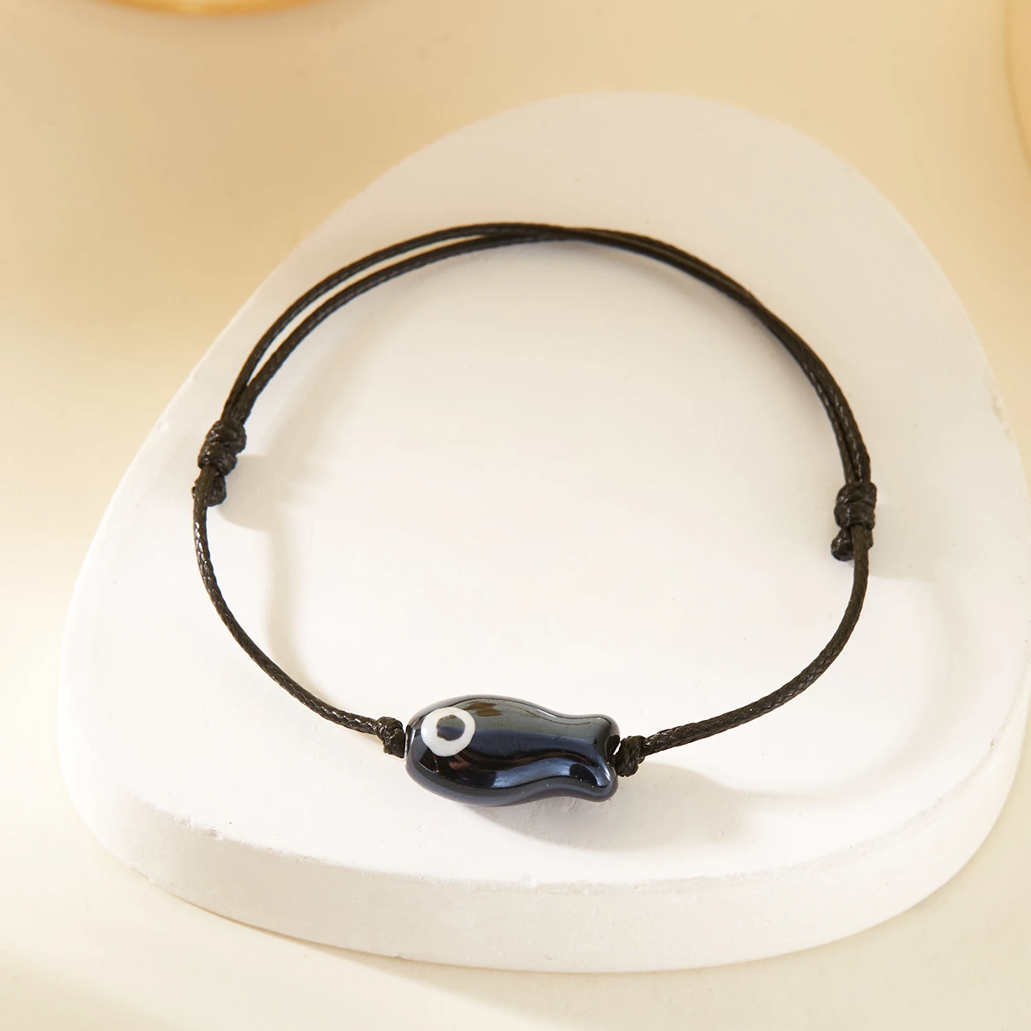 Minimalistisches Cartoon-Keramik-Fisch-Armband für Damen und Herren, niedliches buntes Tier, handgefertigtes geflochtenes Armband, glücklicher Freundschaftsschmuck – Detail 31