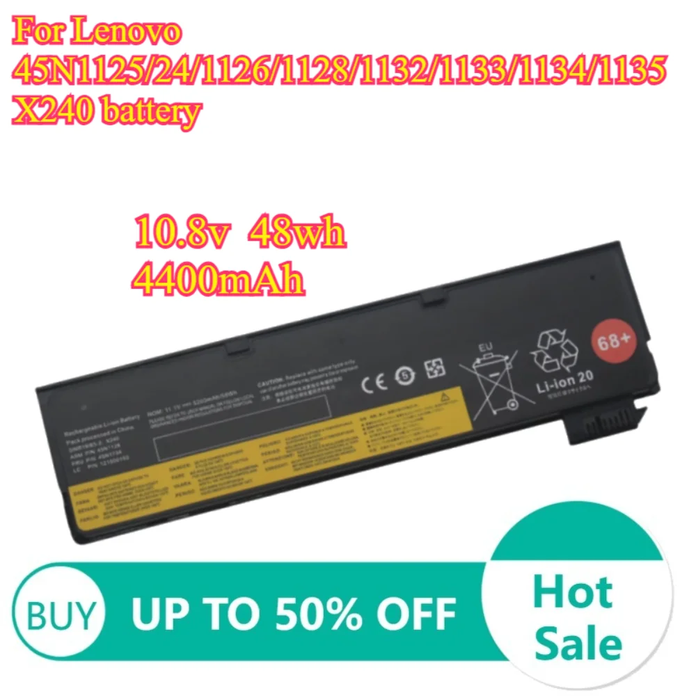 For Lenovo 45N1125/24/1126/1128/1132/1133/1134/1135 X240 battery laptop 10.8v 48wh 4400mAh