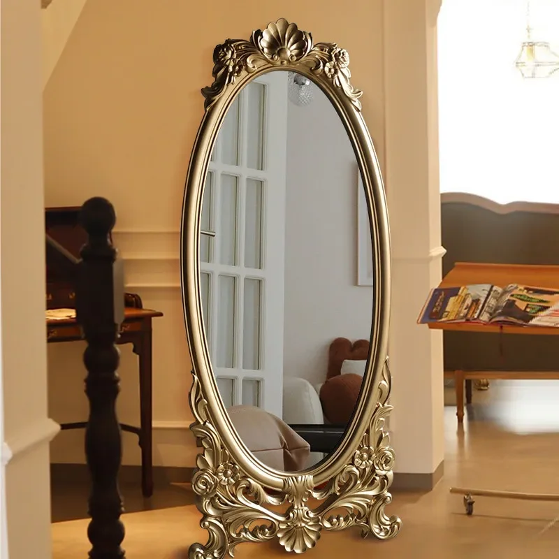 French engraved cloakroom cream style ins vintage bedroom court style fitting mirror