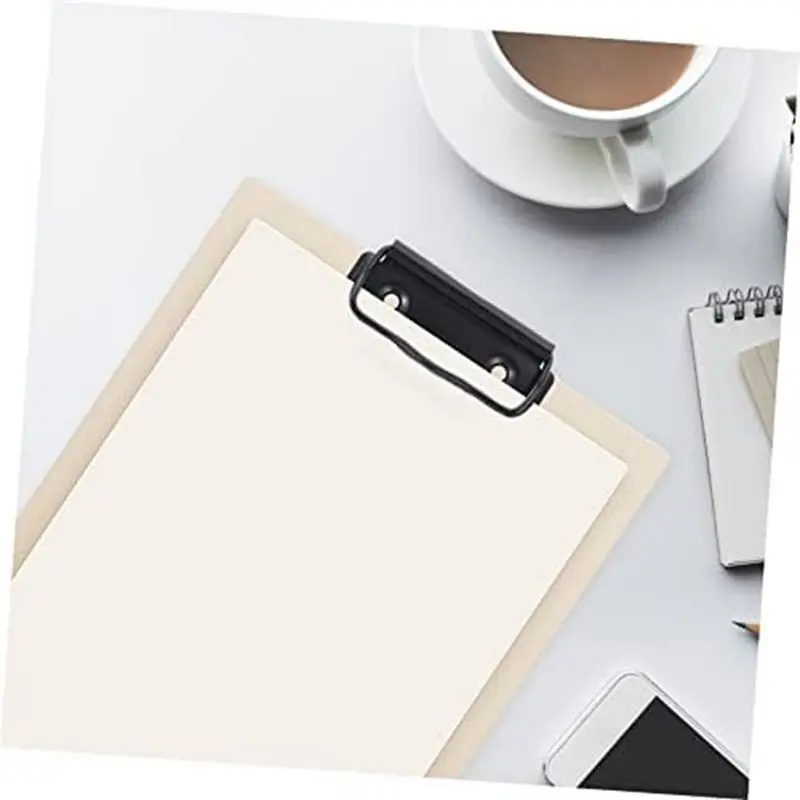 【Best Seller】15Pcs Stationery Plate Holder Stainless Steel Clips Pocket Folders Folders Black Mountable Clipboards Clips File